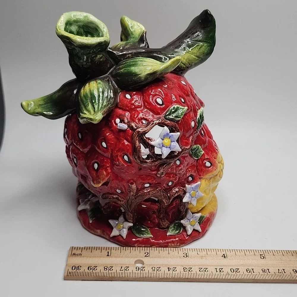 Strawberry Porcelain Tealight Holder